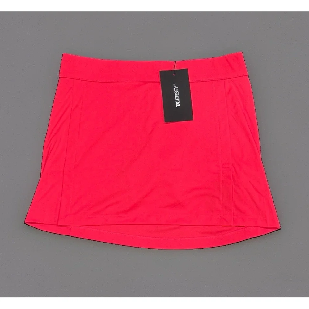 NWT J.Lindeberg Women's Amelie Mid Skort Azalea Pink Size M Golf Pickleball Gym